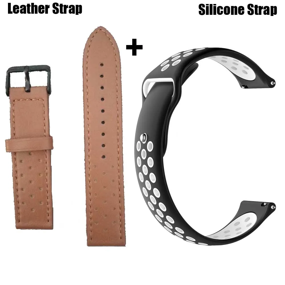 20 мм/22 мм Браслет Для Xiaomi Amazfit Bip ремешок Amazfit GTS GTR 42 мм наручных Amazfit GTR 47 мм Темп Stratos 2 браслет - Цвет: Brown-black white