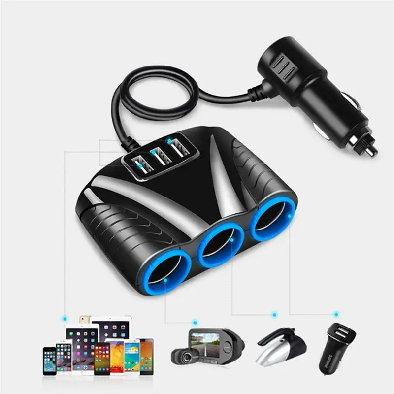 Адаптер для прикуривателя с несколькими портами USB автомобильное зарядное