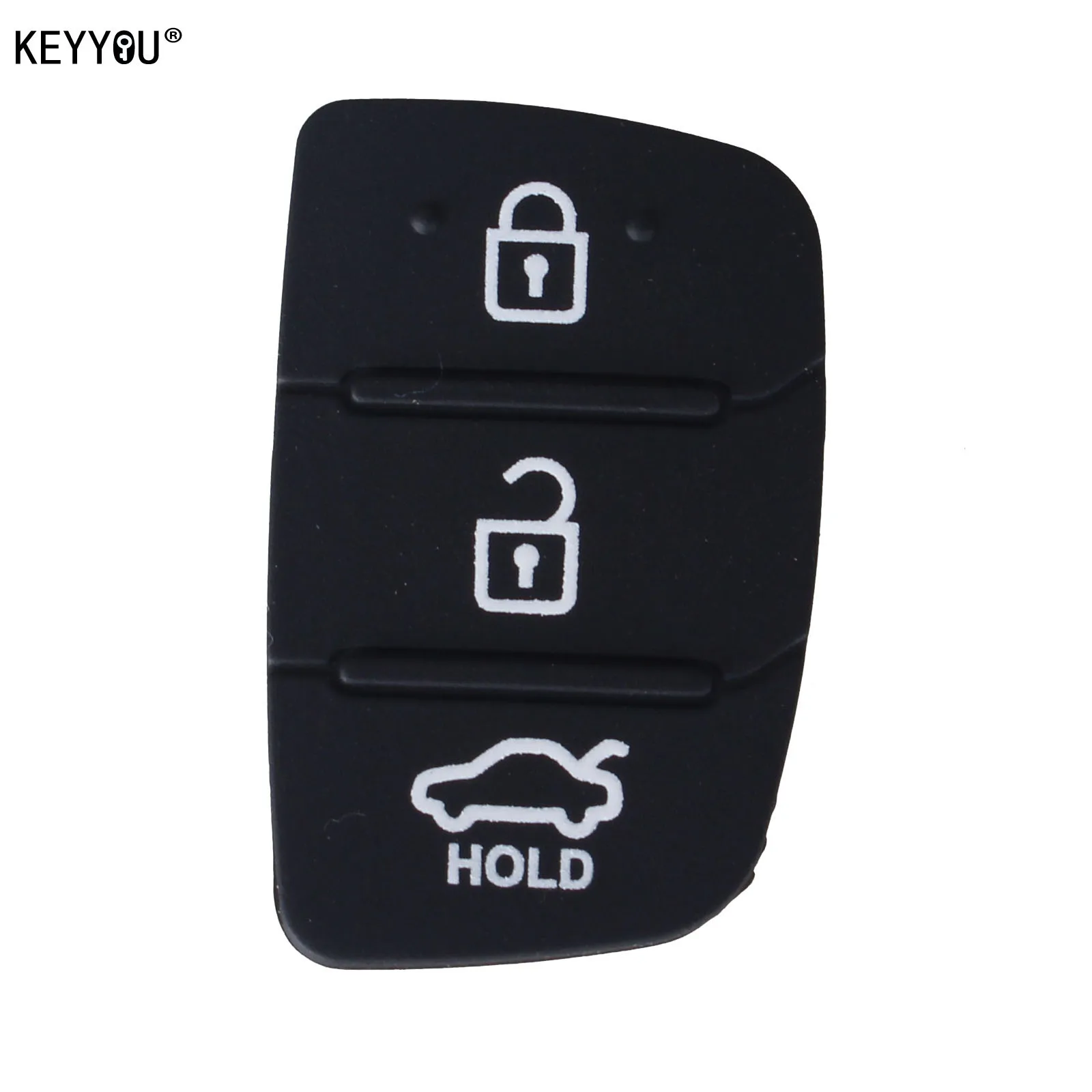 KEYYOU 10 шт./лот Авто Запчасти Замена резиновый чехол Автомобильный ключ Накладка для hyundai 3 кнопки ключ оболочка Пустая Крышка