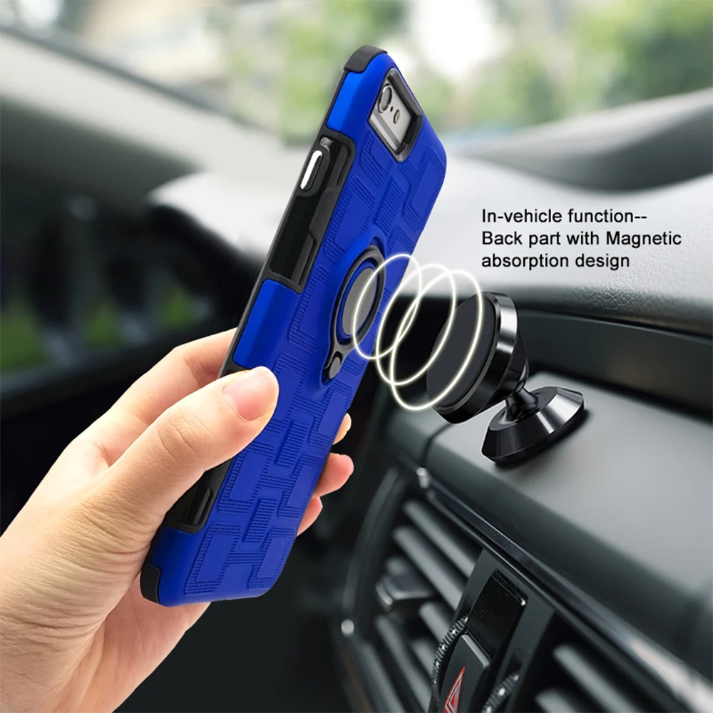 Luxury Car Holder Magnetic Ring Cases 360 Degree Rotating Cover Phone Case for iphone6/7/8 plus/X//XS max |