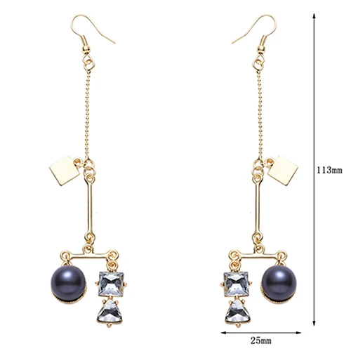 Женская Chic Уникальный Искусственный Жемчуг Горный Хрусталь Геометрическая