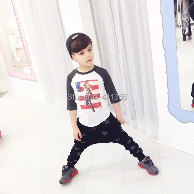 SK077/Лидер продаж, осенне-весенние свободные длинные штаны для мальчиков детские шаровары с принтом черепа детские свободные штаны
