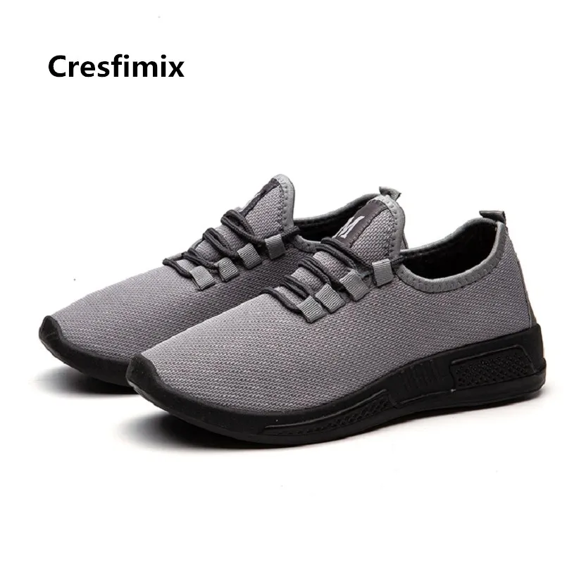 Кроссовки Cresfimix мужские сетчатые дышащие легкие кеды удобные черные B2733|Мужские