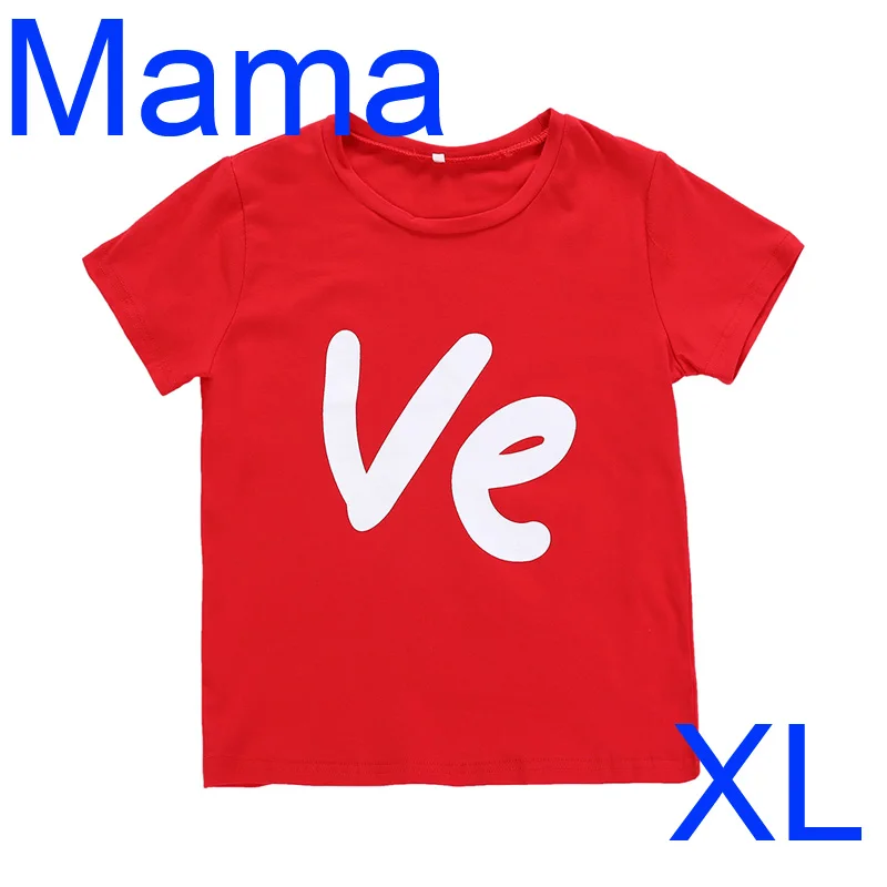 Mama XL Одежда для мамы и сына «Love Me» Одежда для мамы и дочки одинаковые футболки для всей семьи летняя Одинаковая одежда для семьи «Mommy and Me» - Цвет: Mama XL
