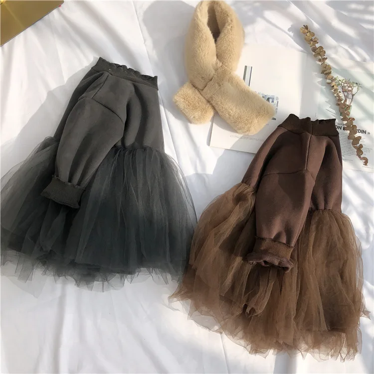 Kids Baby Girls Princess Patchwork Tutu Tulle Dress New Spring Autumn Lovely Children Korean Fashion | Детская одежда и обувь