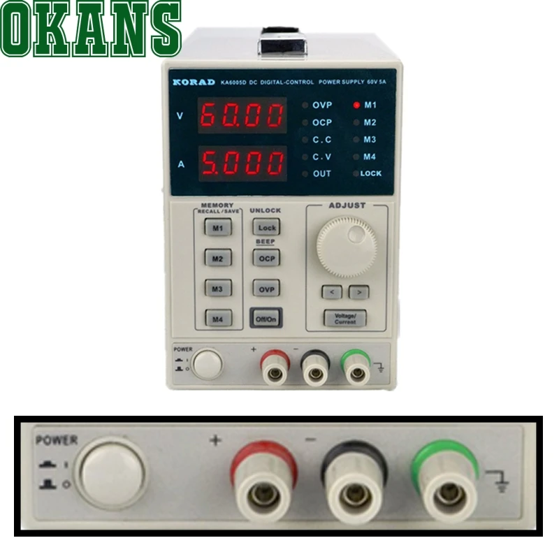 KORAD KA6005D-прецизионный Регулируемый 60V 5A DC Линейный источник питания Цифровой |