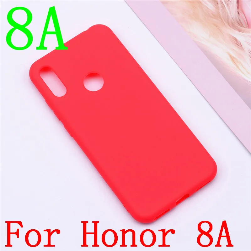 Red 8A Чехол для Honor 8A 8 S, чехол для Huawei Honor 8A, JAT-LX1, 8 A, силиконовый чехол из ТПУ, чехол для телефона Huawei Honor 8 S, KSE-LX9, 8 S, силиконовый чехол - Цвет: Red 8A