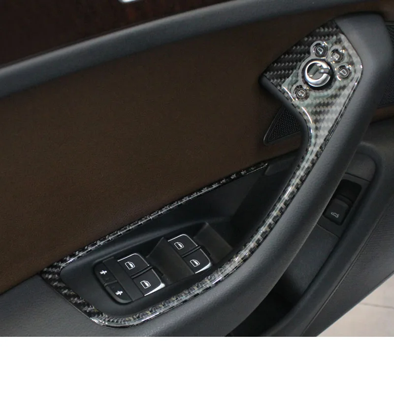 Lsrtw2017 углеродного волокна автомобиля для панели управления окон планки audi a6 c7 2012