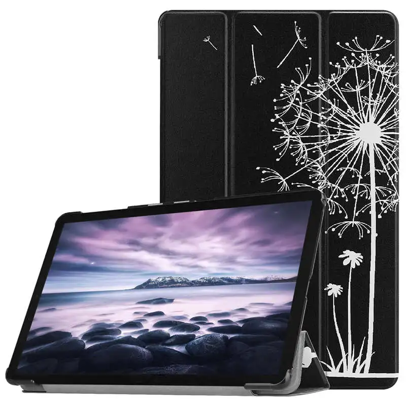 Чехол для планшета Funda для samsung galaxy Tab A 10,5 SM-T590 T595 из искусственной кожи, чехол-подставка для samsung Tab A2 10,"+ пленка+ ручка - Цвет: HBQL