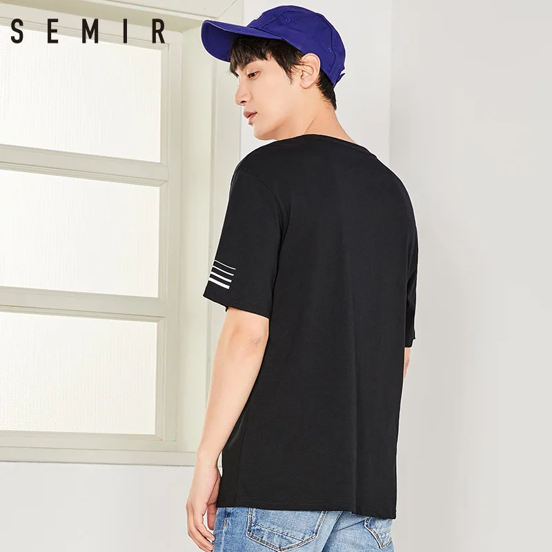 SEMIR футболка с коротким рукавом s мужской 2018 летний топ tide брендовая Футболка