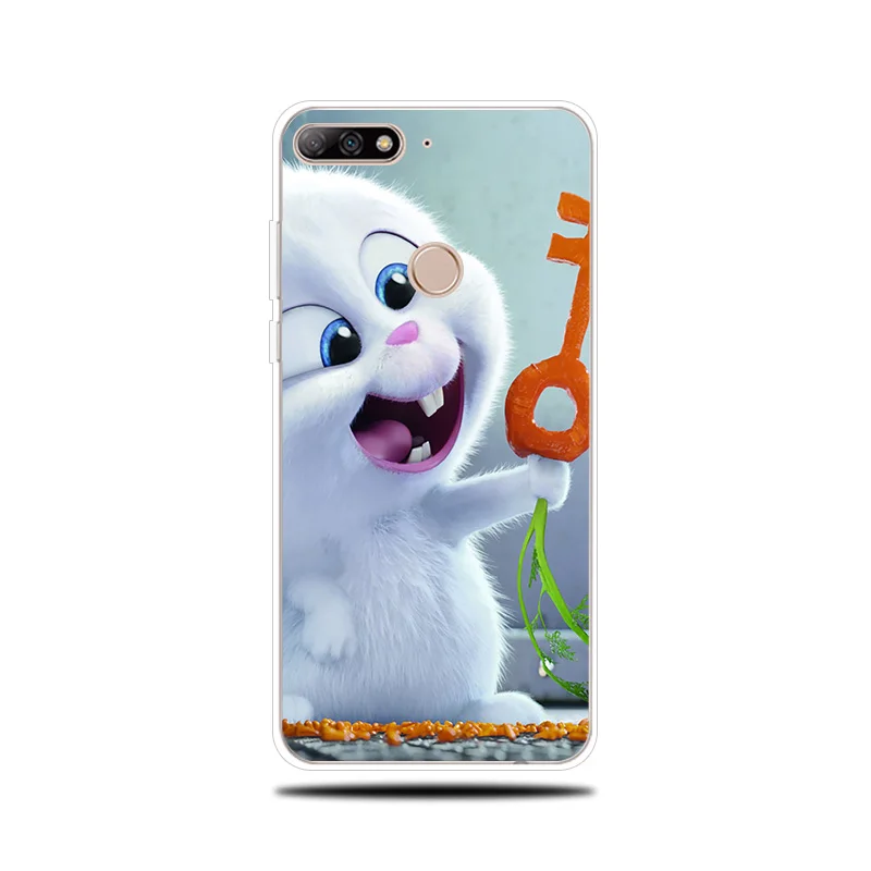 Rabbit Pikachu Silicone Phone Case For Huawei Y5 Y6 ii Prime 2017 2018 Cover Y7 Pro Y9 2019 |
