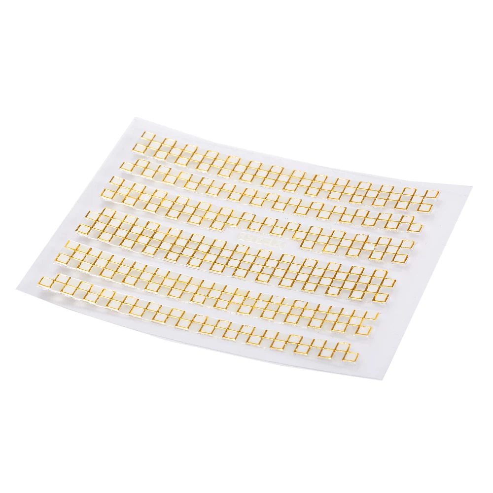 Gustala 1 Sheet Nail Art Decal Sets Plaid Gold Mix Designs Sticker Tool DIY Stickers | Красота и здоровье