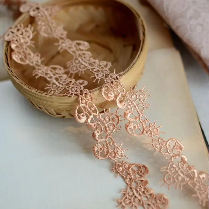 Привлекательная вышитая кружевная отделка в форме листа 3 метра лента ткань для