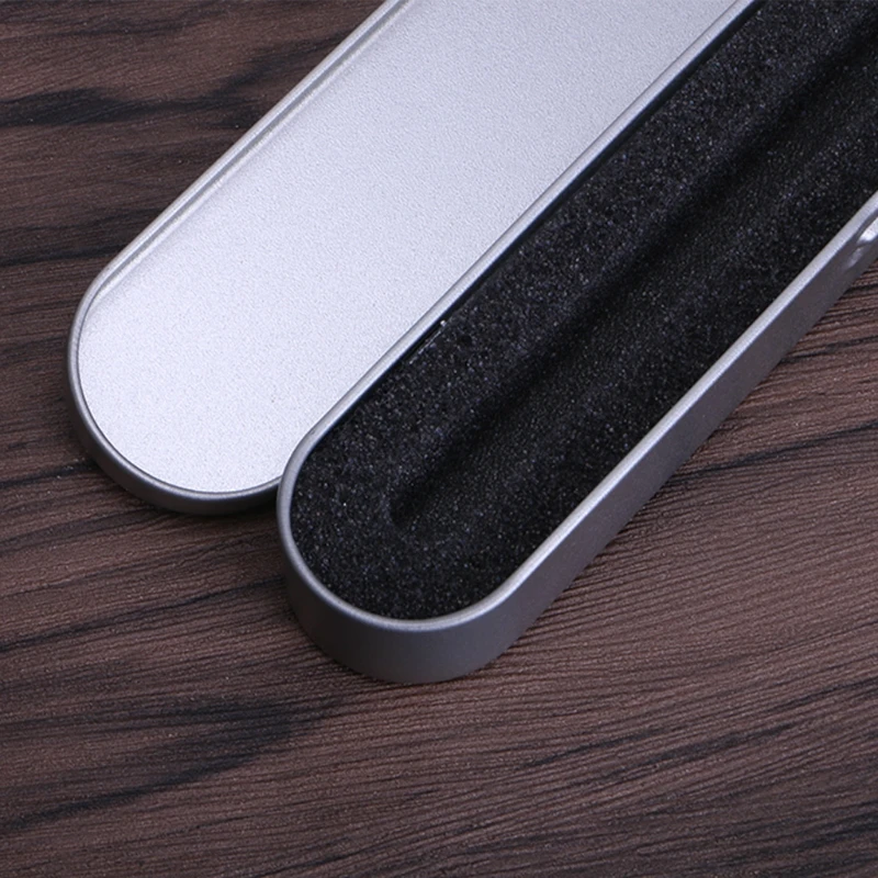 Серебристый оловянный чехол карандаш коробка для хранения канцтоваров