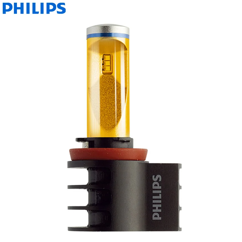 Philips X-treme Ultinon светодиодный H8 H11 H16 12V 12793UNIX2 2700K золотисто-желтый Автомобильный светодиодный противотуманный фонарь автомобильный головной светильник+ 200% яркий(двойной