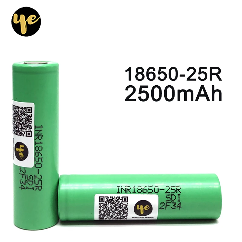 OYE 18650 2500mah INR1865025R 20A разрядные литиевые батареи электронная сигарета батарея 18650 2500 25R