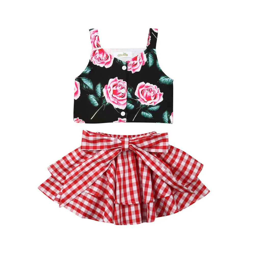 Комплект из 2 предметов Pudcoco новинка 2019 брендовые топы с цветочным принтом для