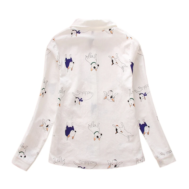 Женская Повседневная рубашка с длинными рукавами и рисунком кактуса свободная