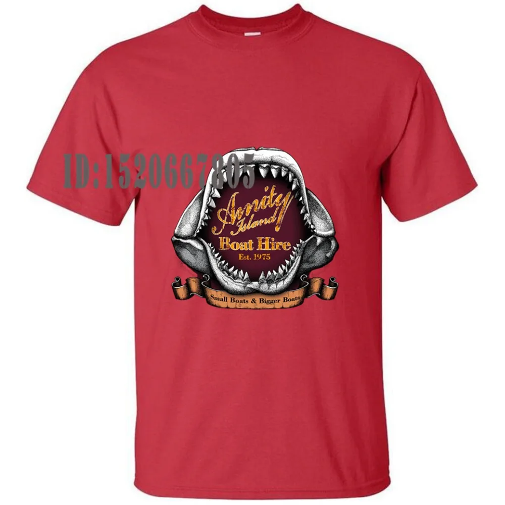 Amity Island Boat Hire cotton O-neck Tshirts Fashion Summer Style Fitness Brand T shirts | Мужская одежда