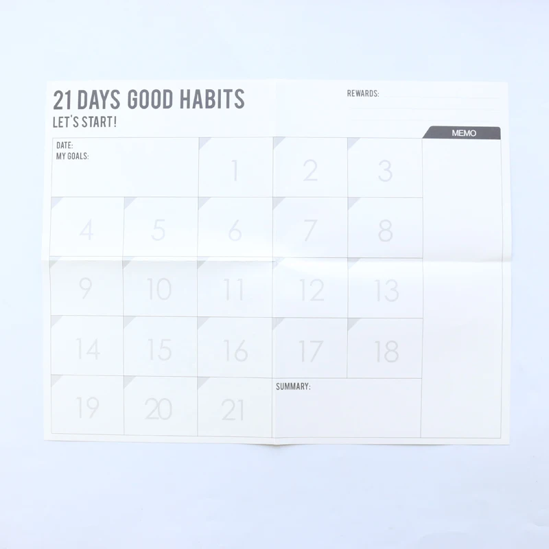21 days Domikee, большой офисный школьный настенный календарь, планировщик времени, органайзер, коврик, отличный стол, планировочный коврик и наклейки, набор канцелярских принадлежностей - Цвет: 21 days