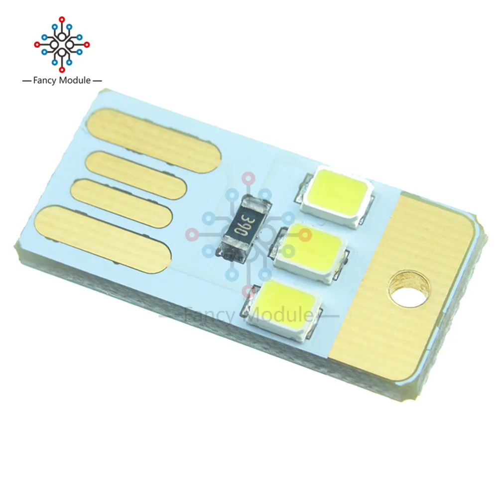 USB светодиодный брелок портативная мощная белая плата карманная карточка лампа