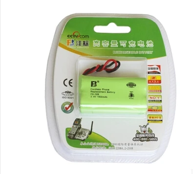 

HOT NEW FB-509 FB509 2.4V 1500mah Rechargeable cordless phone batteries size Long 28 mm * 15 mm high 50 mm wide