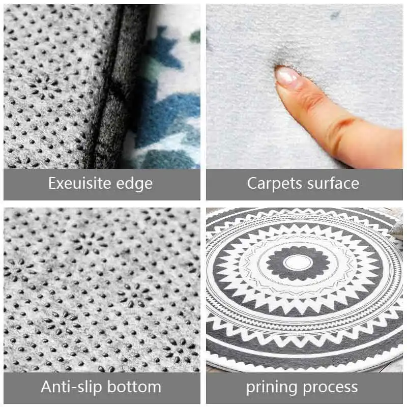 Скандинавские серые круглые ковры для гостиной компьютерное кресло коврик