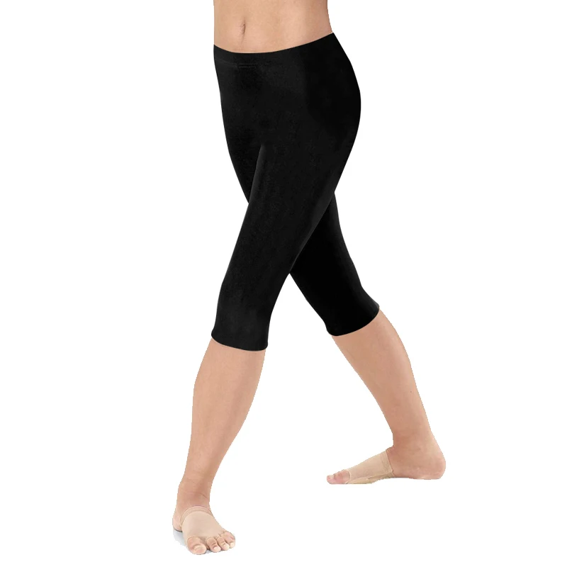 Ensnovo черные леггинсы для женщин спортивная одежда без ног фитнеса танцевальная