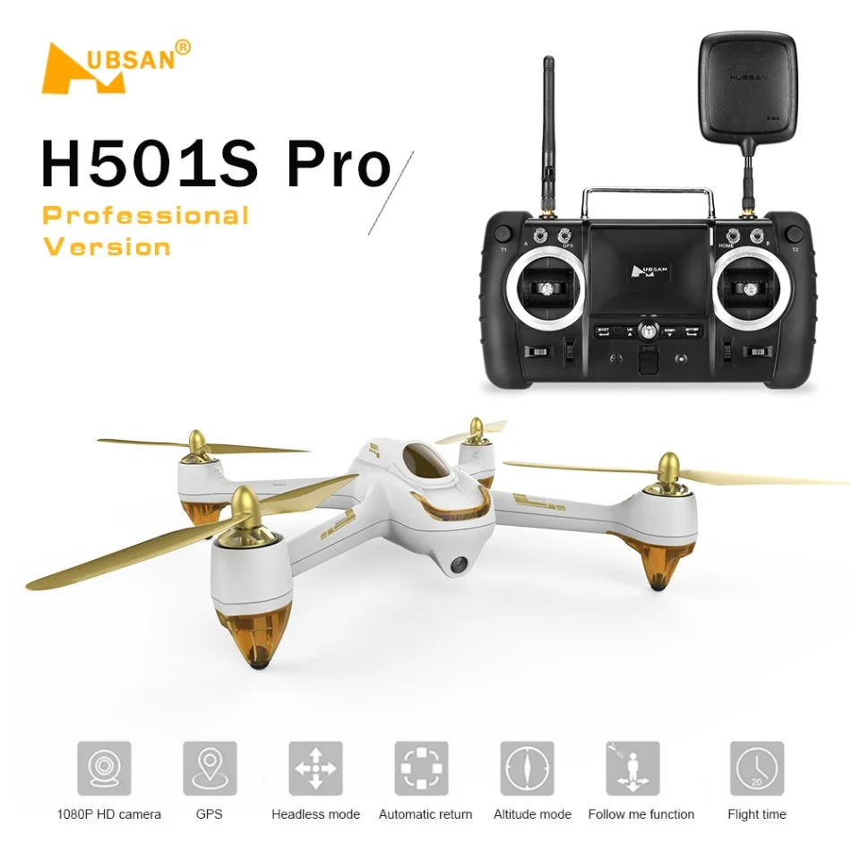 Hubsan H501S Pro 5 8G gps Wifi FPV RTF Дрон с 1080P HD камерой бесщеточный Профессиональный складной