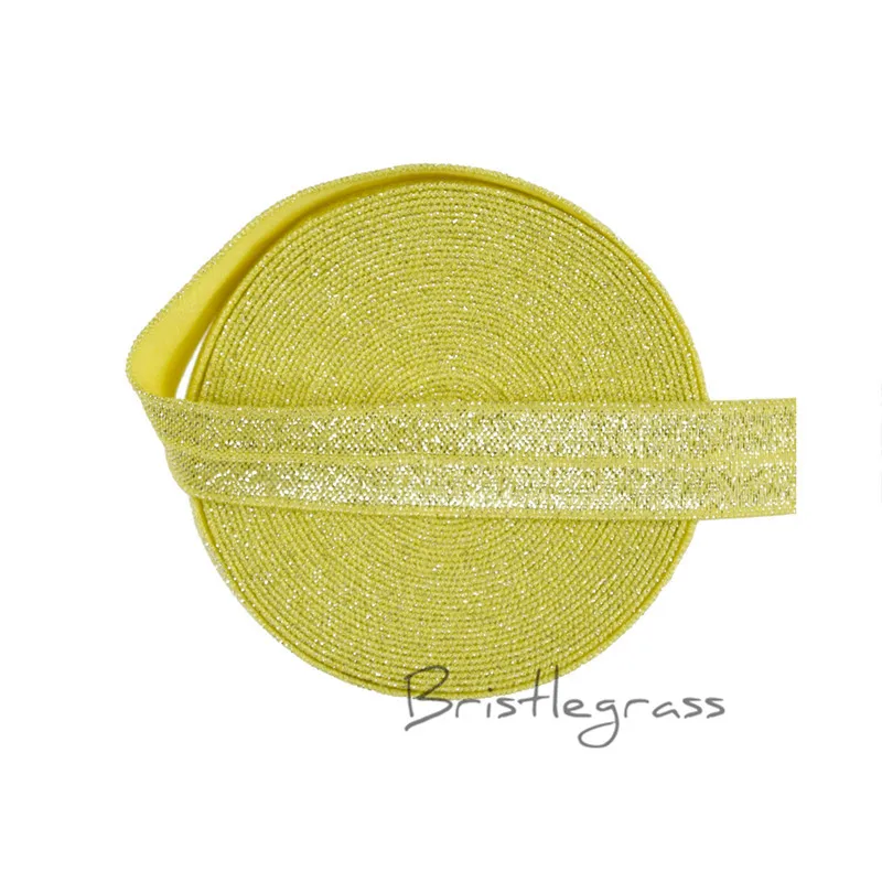 BRISTLEGRASS 5 двор 5/" 1,5 см Цвета: золотистый, серебристый блеск враг внахлест резинки спандекс сатиновая Детская повязка на голову, повязка на голову, кружевные планки DIY Швейные