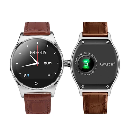 Умные часы RWATCH R11, инфракрасный пульт дистанционного управления, пульсометр, звонки/SMS, Сидячий напоминание, монитор сна, умные часы для телефона - Цвет: Серебристый