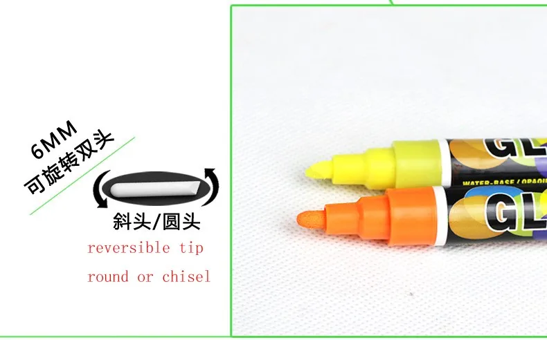 8 шт./лот Жидкий Мел фломастеров цветные Highlighter ручки для школьных учителей