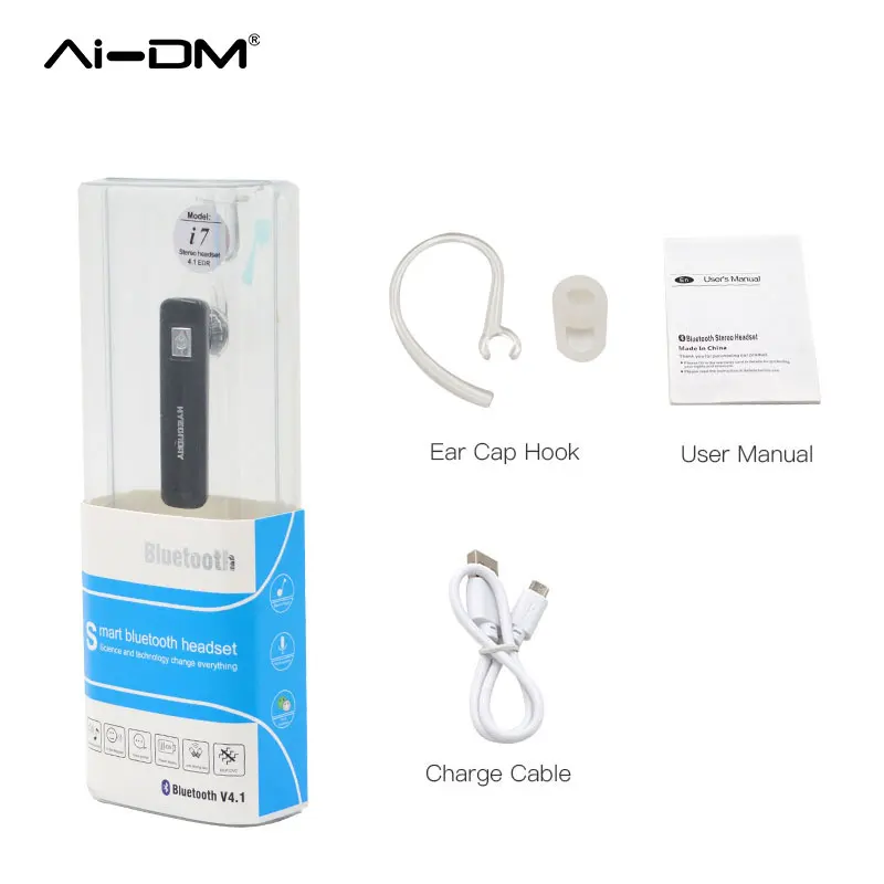 Aidm в Мини Bluetooth 4.1 Гарнитура Беспроводной ухо наушник наушники с микрофоном для