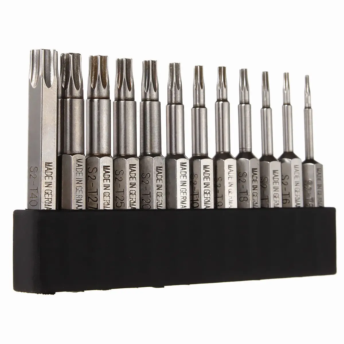 

Wholesales 12Pcs Electric Tamper Torx Socket Screwdriver Bit Tool Set 1/4 inch 6.3mm