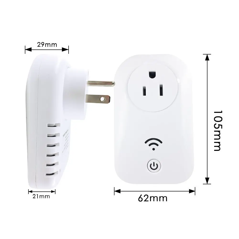 Wifi Smart US Plug Outlet Compatible with Alexa Echo Wi-Fi 2.4GHz Mini Socket Timer Function Home No Hub Required | Электроника