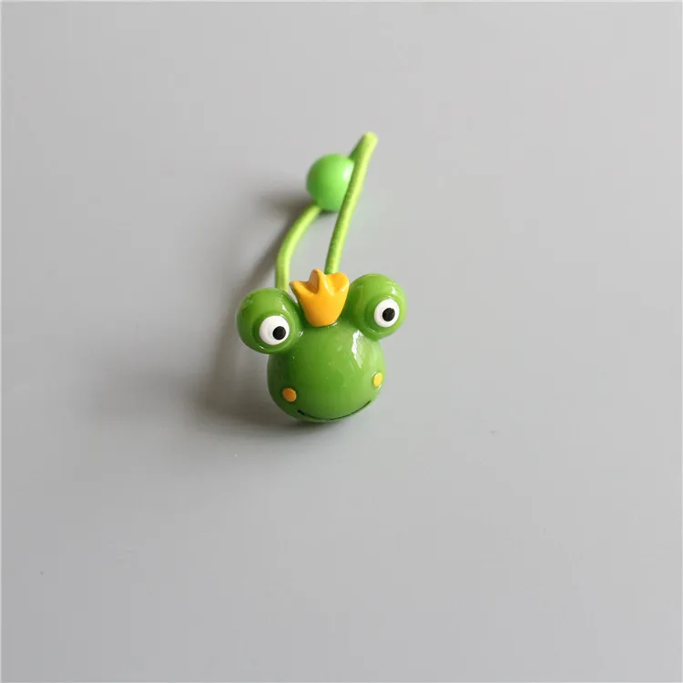 Frog 2 шт./лот, эластичные резинки для волос для девочек, яркие цвета, принцесса, мороженое, Кит, веревки для волос, конский хвост, аксессуары для волос, HT075 - Цвет: Frog