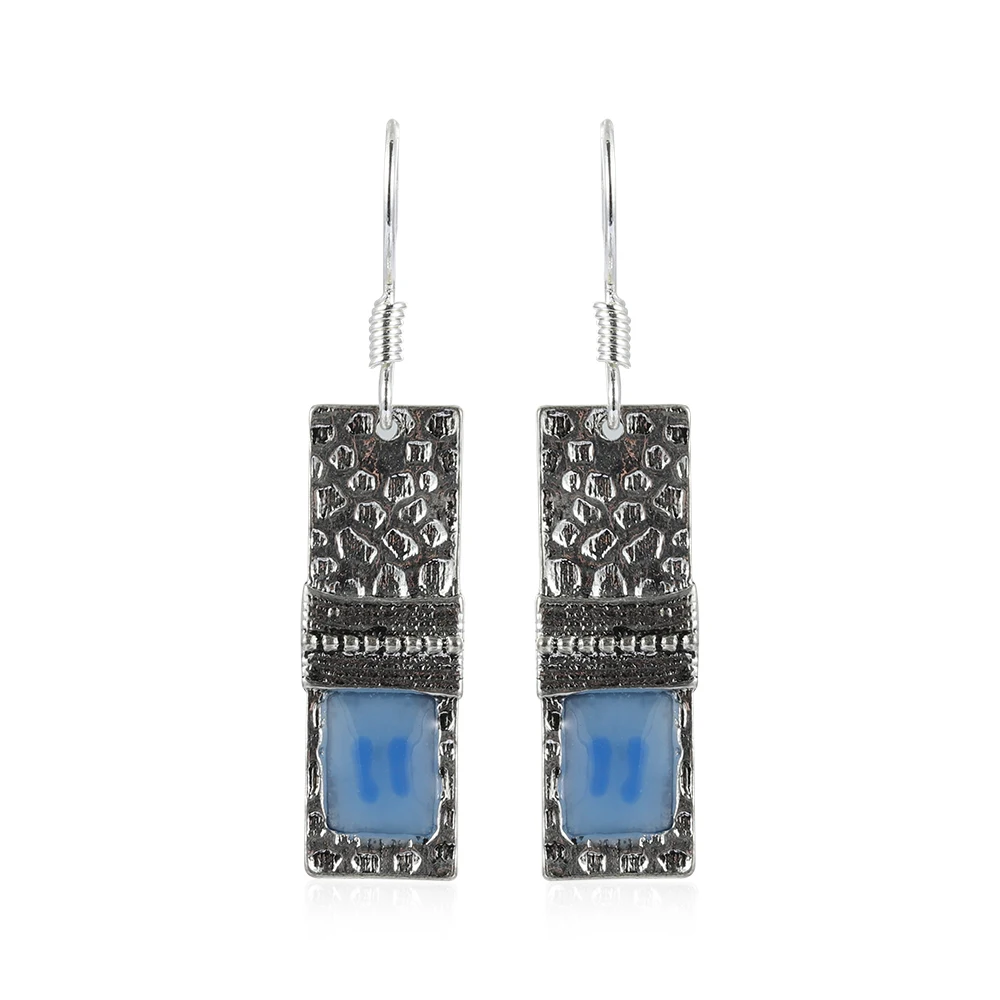 Винтажные серебряные серьги в богемном стиле 1 пара женские модные с крючком