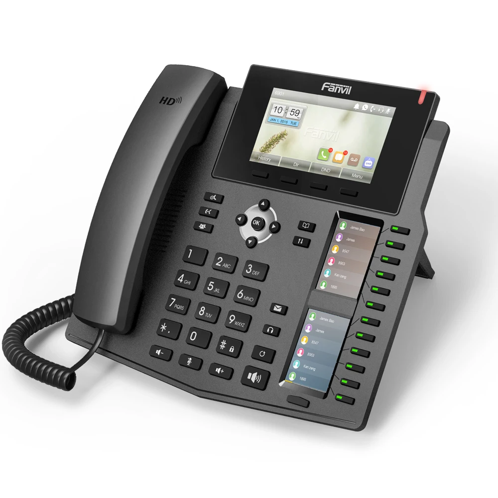 Высококлассный стационарный телефон корпоративный IP с 2 интеллектуальными DSS