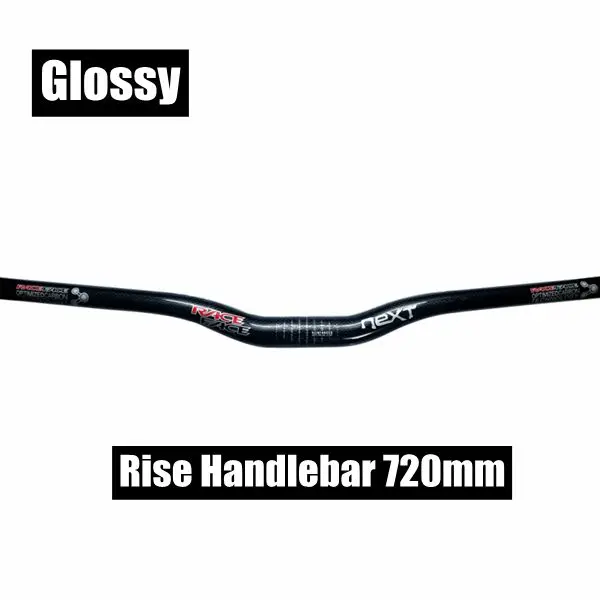 Glossy Riser 720MM Гоночный лицевой Next глянцевый 3K углеродный руль плоский/подъемный велосипедный Руль Горный велосипед 31,8*600/620/640/660/680/700/720/740/760/мм - Цвет: Glossy Riser 720MM