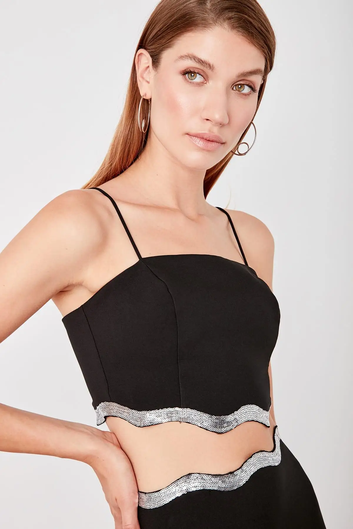 Trendyol черный аксессуар подробное бюстье TPRSS19BS0004|Бюстье и корсеты| |