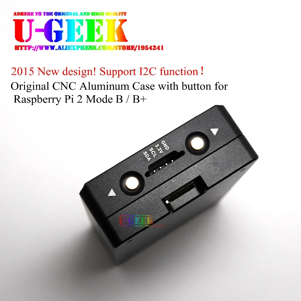 Поддержка I2C! Raspberry Pi 3 model b 2B 3B+ 4B металлический портативный комплект-чехол из алюминиевого сплава+ экран 2,2 дюйма+ винт