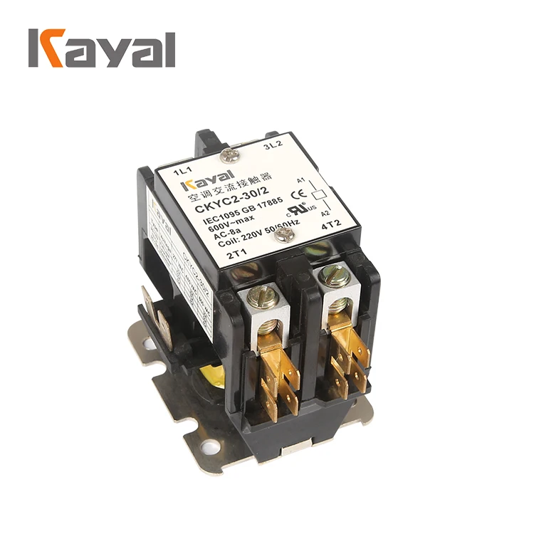 Оригинальный магнитный контактор для кондиционера Kayal CJX9 UL Certicate 24 240V AC DP Contactor1P 2P