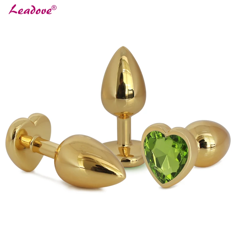 Анальная пробка из нержавеющей стали в форме сердца 12 цветов 28 х7 мм | Красота и