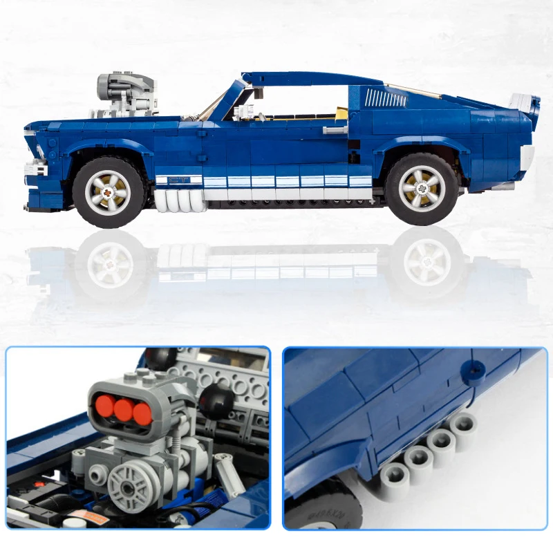 Creator Expert серии 1471 шт. Ford Mustang Спорт автомобиль строительные блоки кирпичи совместимы с брендом 10265 игрушка для детей