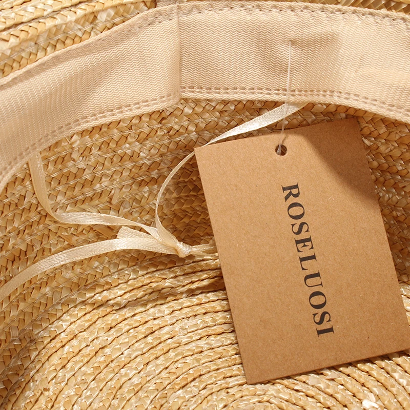 Соломенная шляпа с плоским верхом для мужчин и женщин Пляжная Панама от солнца