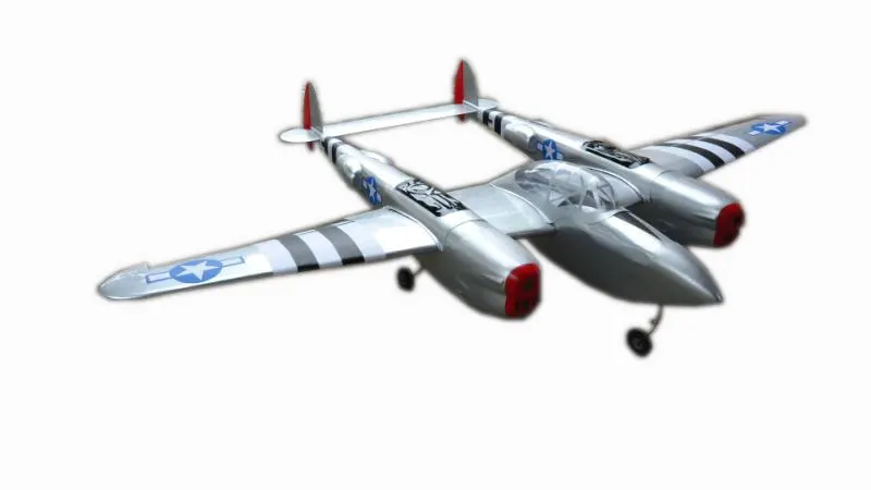 Модель полета P38 RC Scale 90 ''/2300 мм деревянное фиксированное крыло двойной