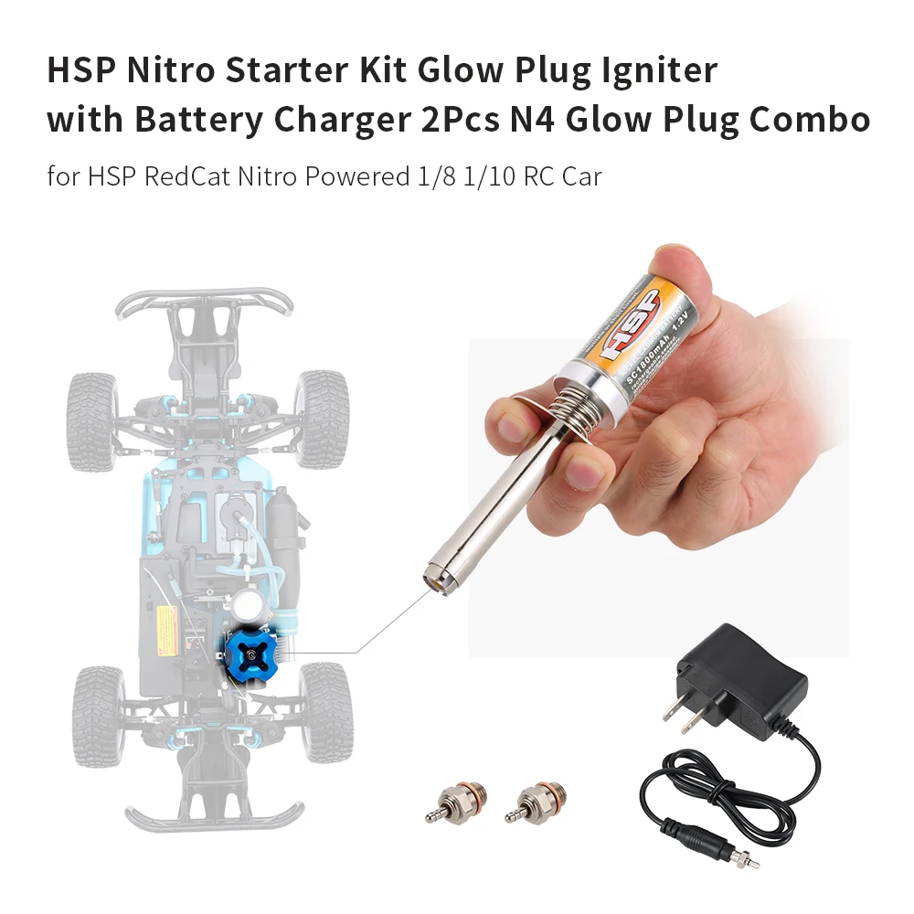 Стартер Nitro Kit светящаяся вилка воспламенитель с зарядным устройством 2 шт. N4