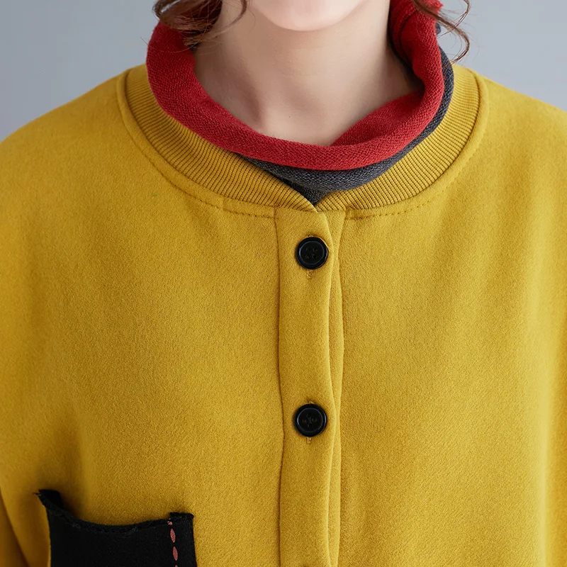 2020 размера плюс Женская флисовая куртка пальто с мультяшным принтом карманами в