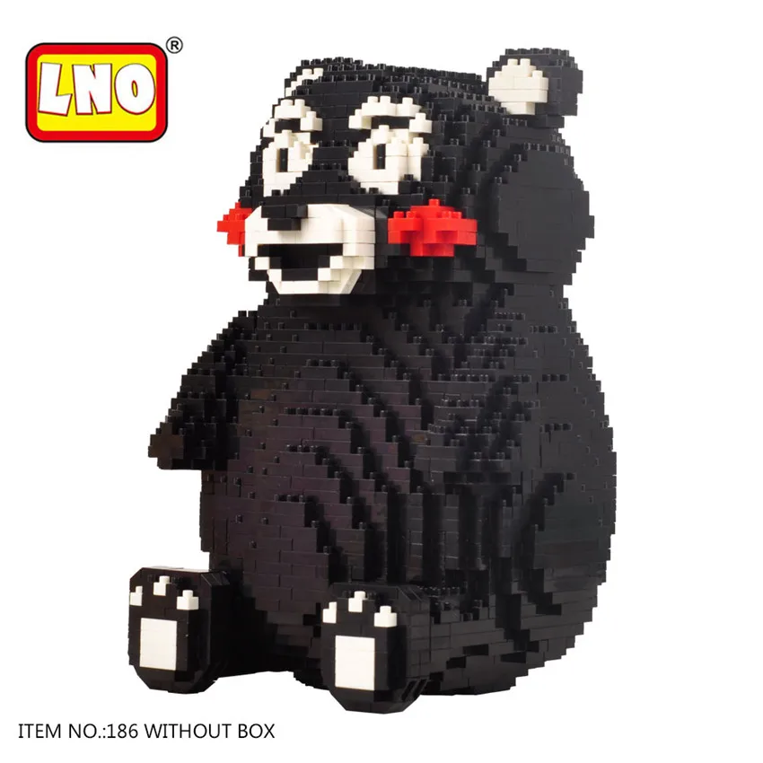 LNO хобби мини блоки милый медведь Gudetama 3D модель японского аниме Стич Kumamon Строительные кирпичи развивающие игрушки для детей