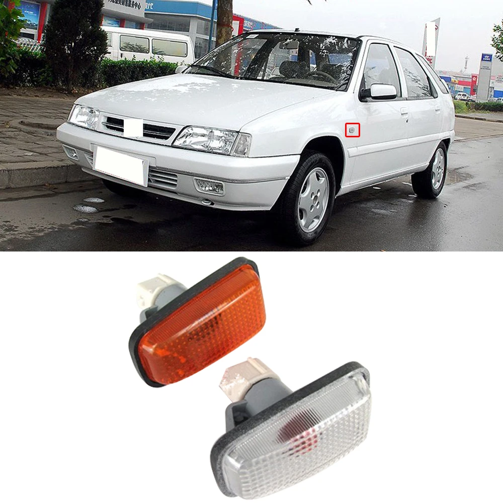 CAPQX 1 шт., для Citroen ZX, хэтчбек, Wagon 2002, 2003, 2004, 2005, переднее крыло автомобиля, вспышка, светильник, ретранслятор сигнала поворота, лампа производителя